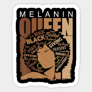 Black History S Melanin Queen African Hair Sticker